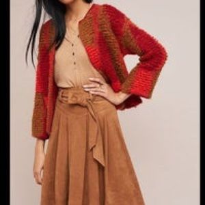 Anthropologie Akemi & Kin Boho faux suede A line skirt women’s size 6